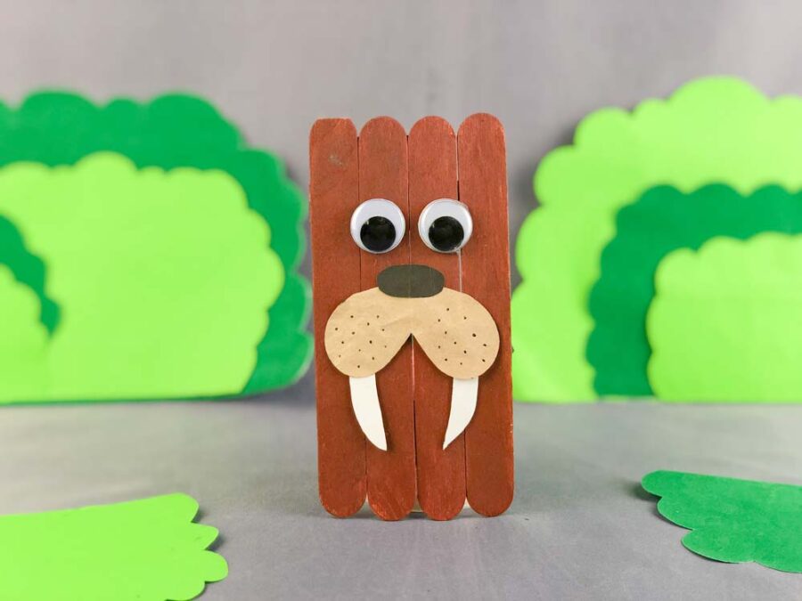Walrus Popsicle Stick Craft