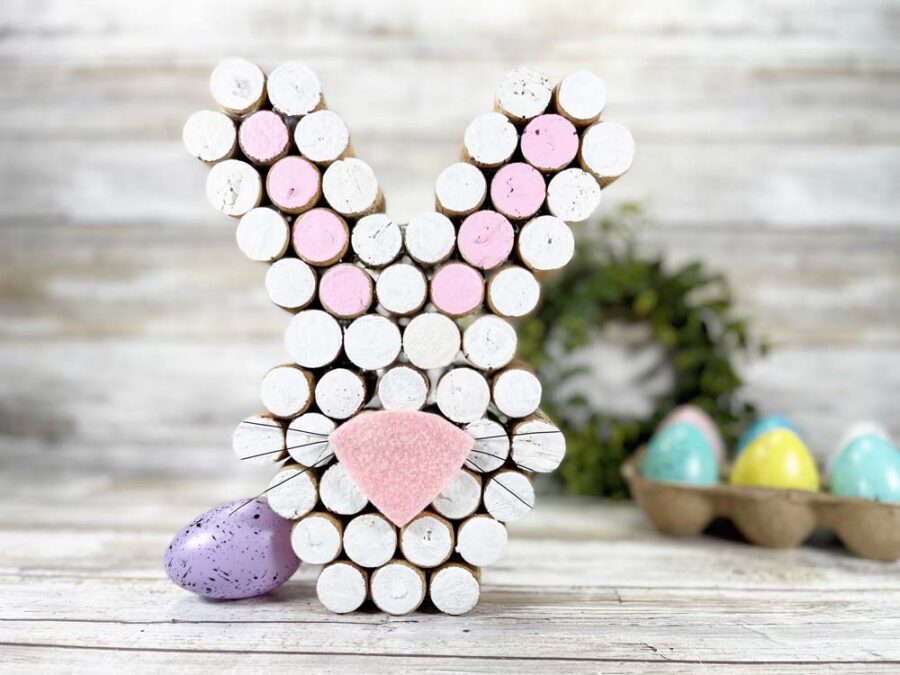 Wine cork Easter bunny