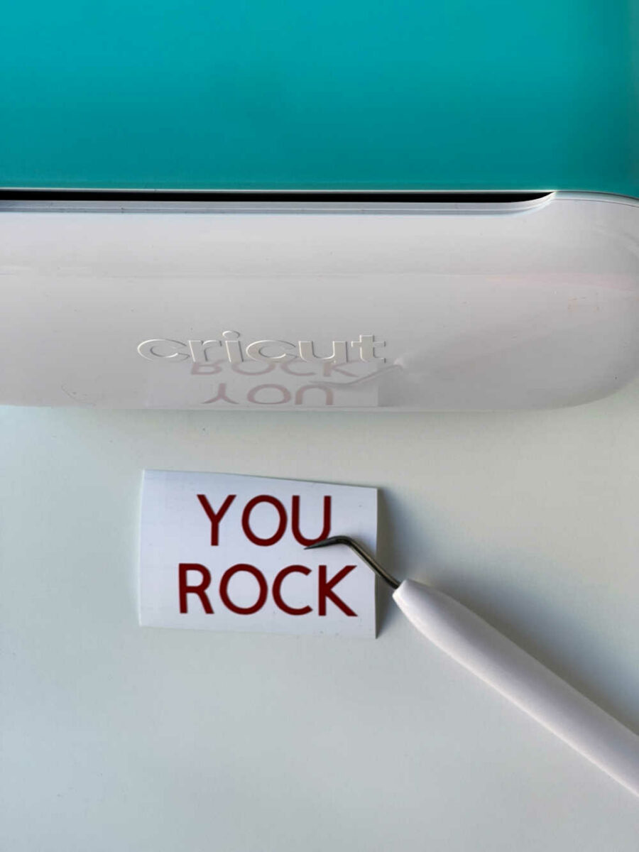 You Rock weeded red vinyl saying