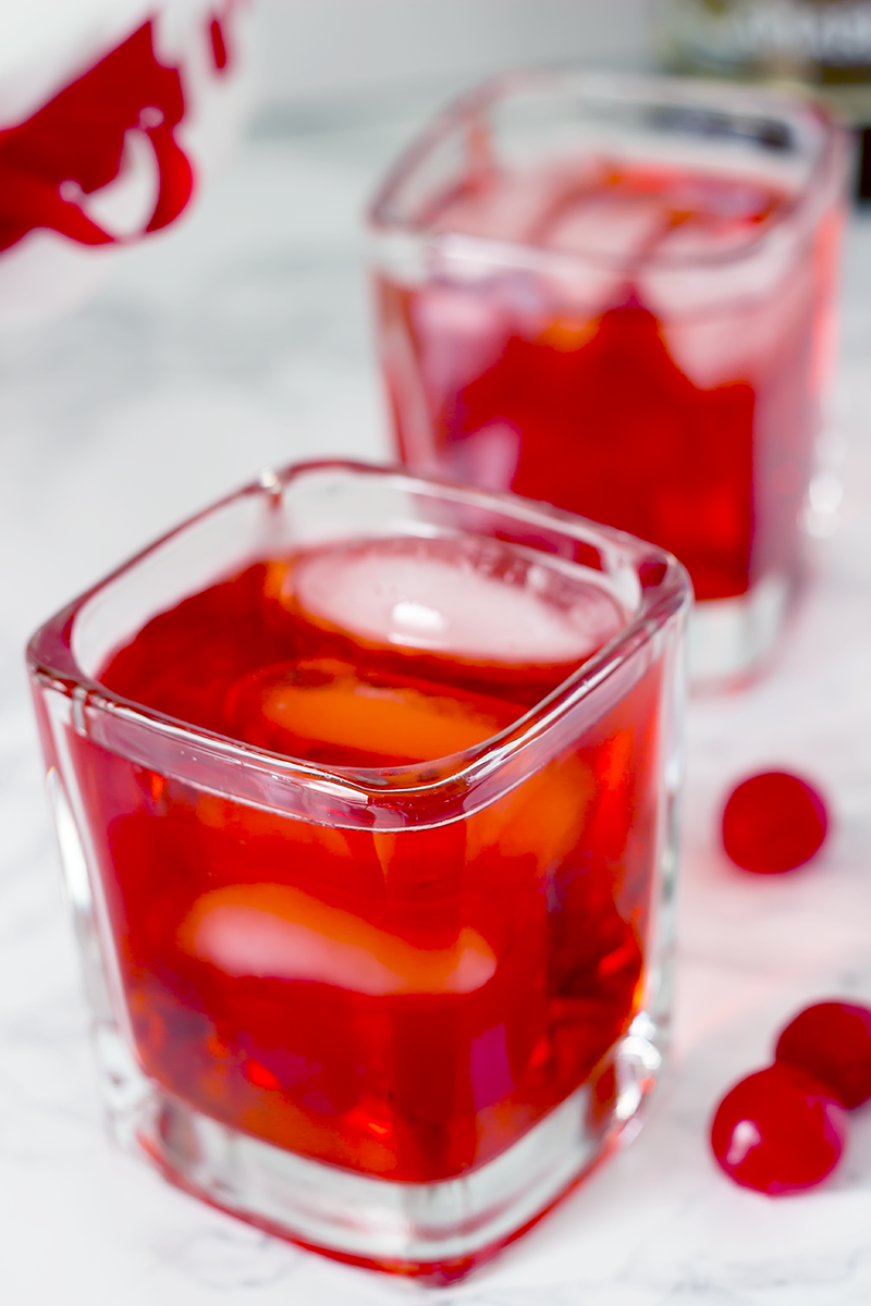 Valentine's Day Cocktail and Shooter --- This Cherry Vodka Cocktail & Shooter is the perfect drink combo for a red Valentine's Day.