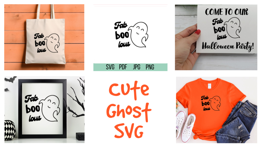 Cute Ghost SVG collage
