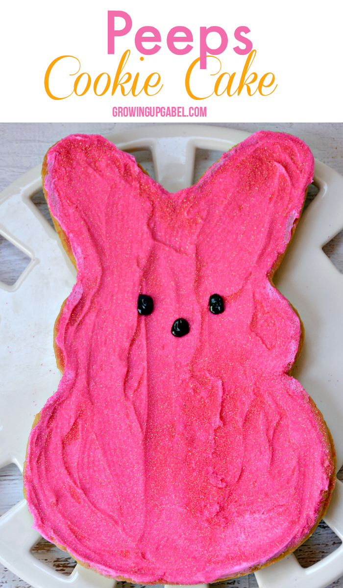 Love Peeps? Make a Peeps Cookie Cake in under 30 minutes with a cute Peeps cookie pan and pre-made sugar cookie dough!