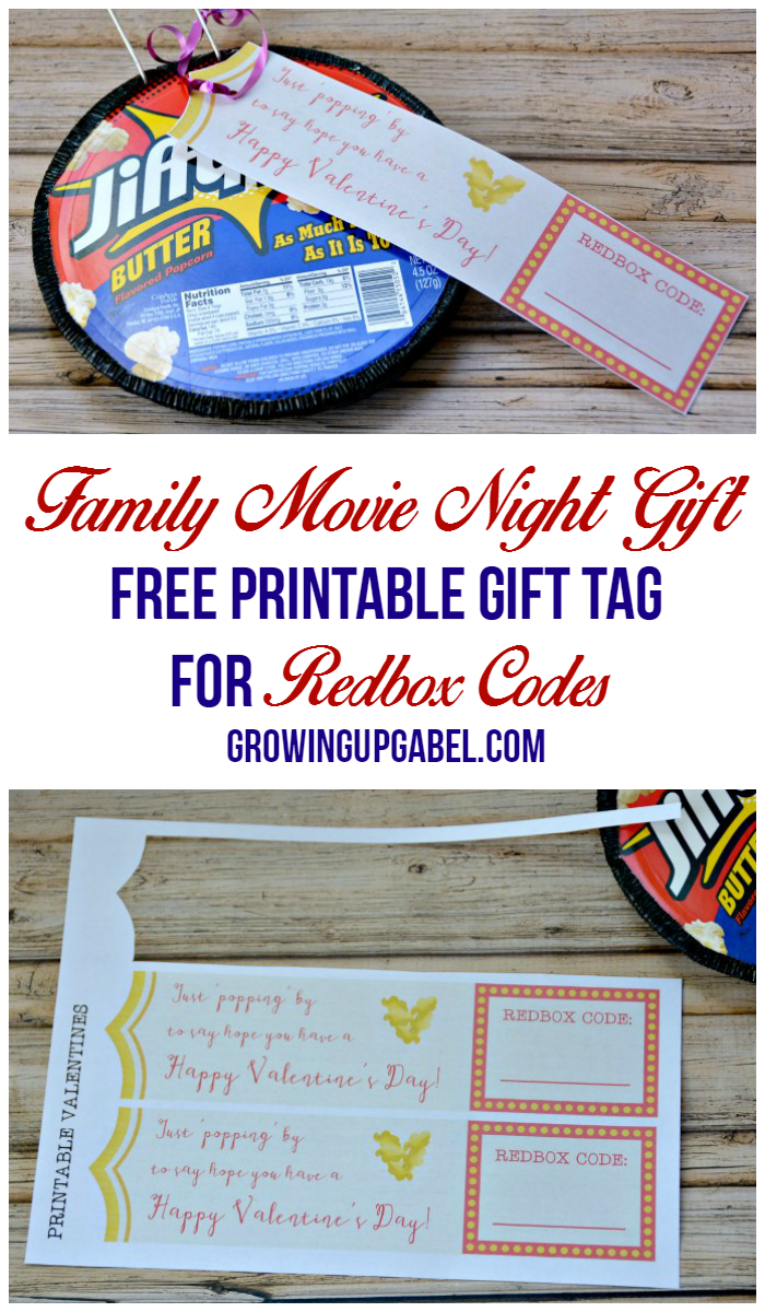 Printable Gift Tags for Redbox Codes