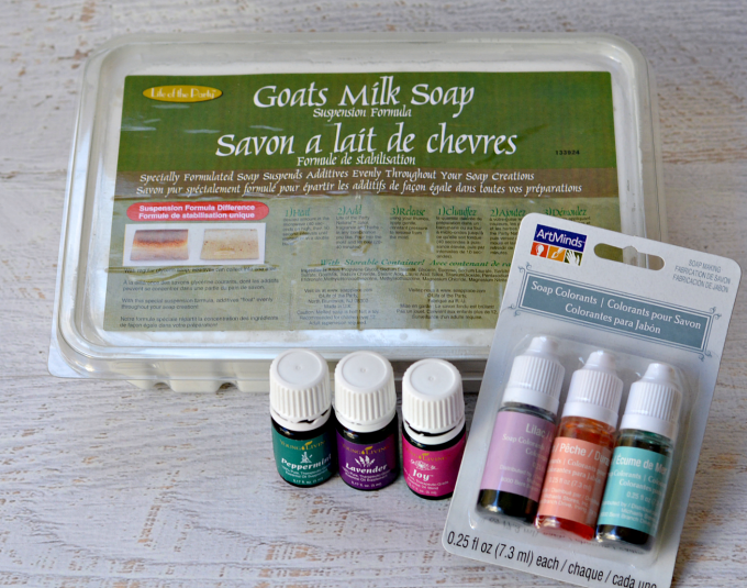 Supplies for DIY Soap with Essential Oils